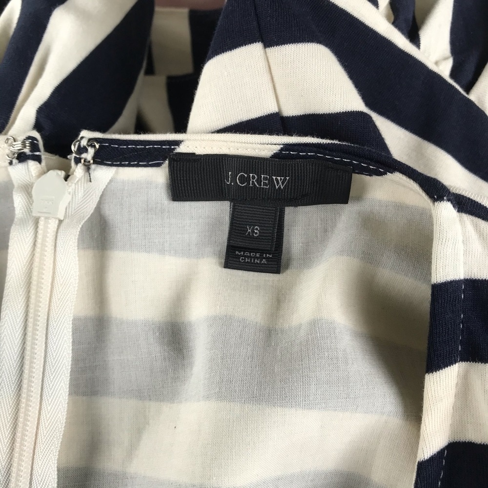 J Crew asymmetrical ruffle striped top size XS T93 - Picture 6 of 8